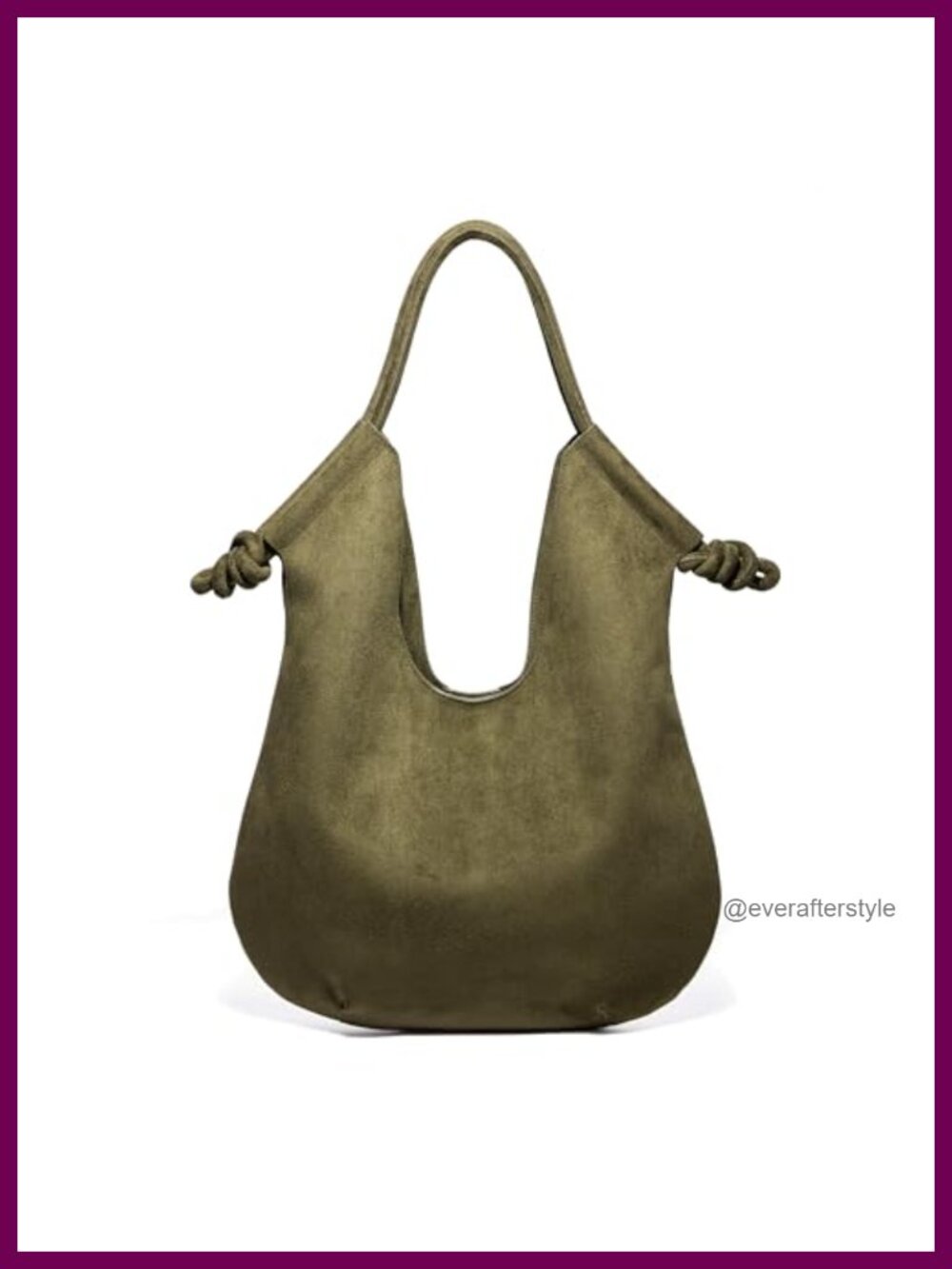 Faux Suede Hobo Shoulder Bag Tote Satchel Work Travel